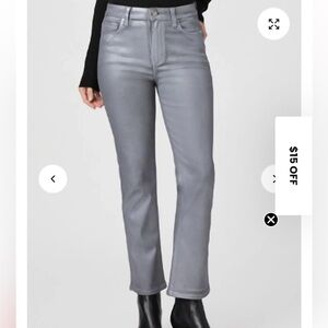 Paige Claudine silver shimmer coated jeans